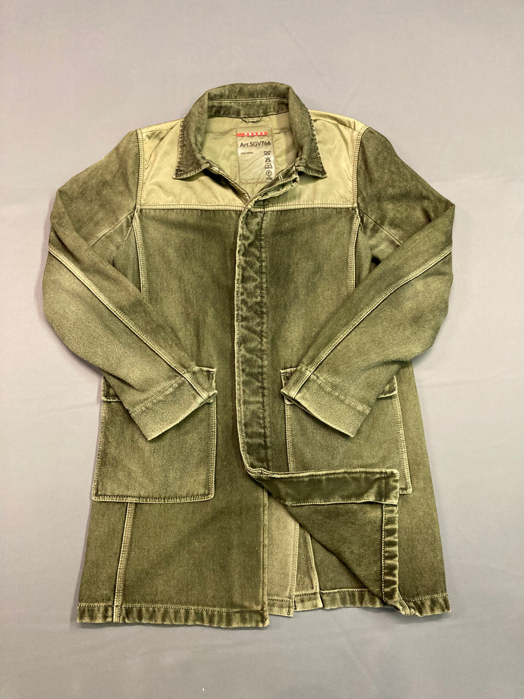 Prada Long Coat Green Archive