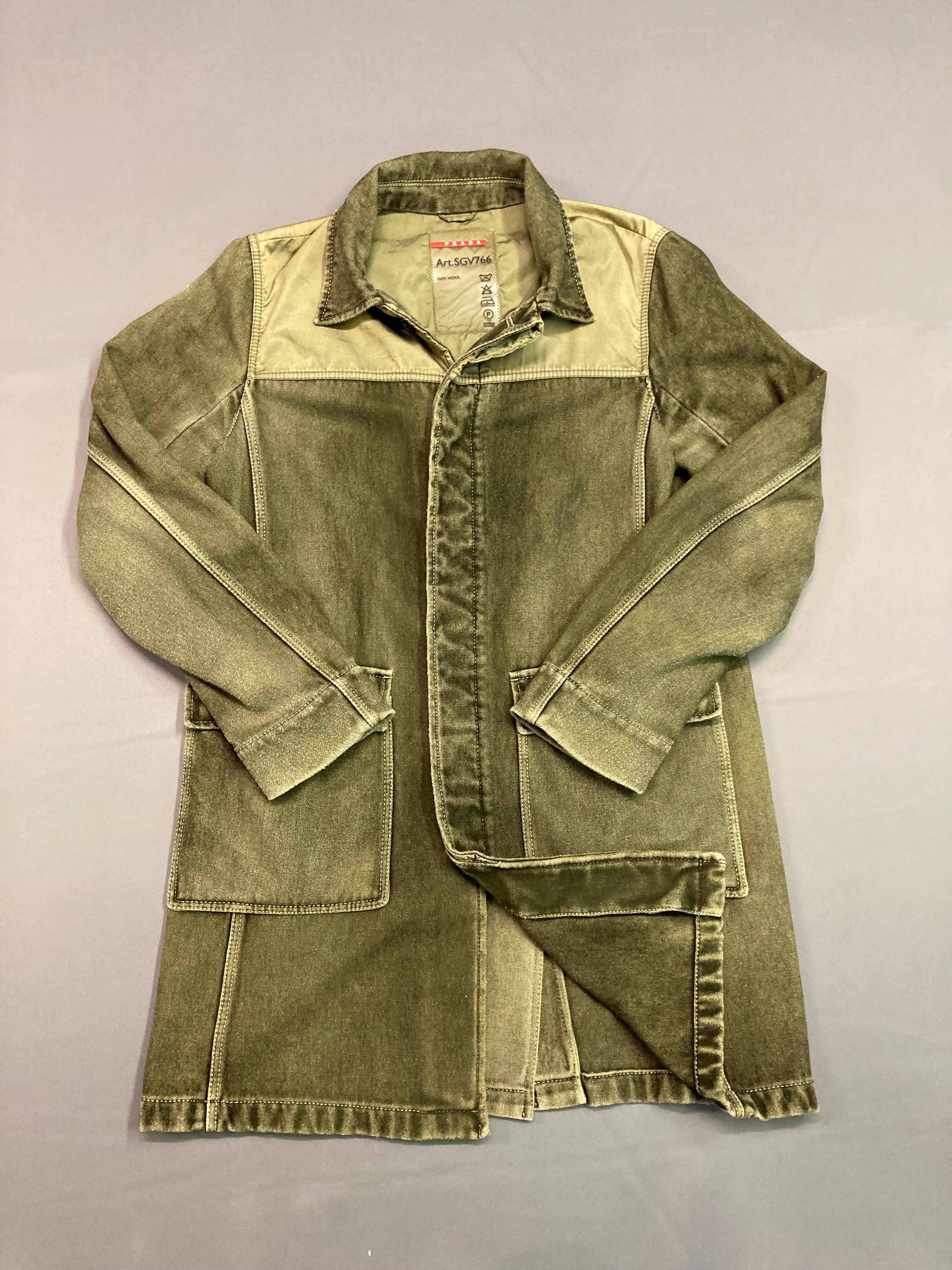 Prada Long Coat Green Archive