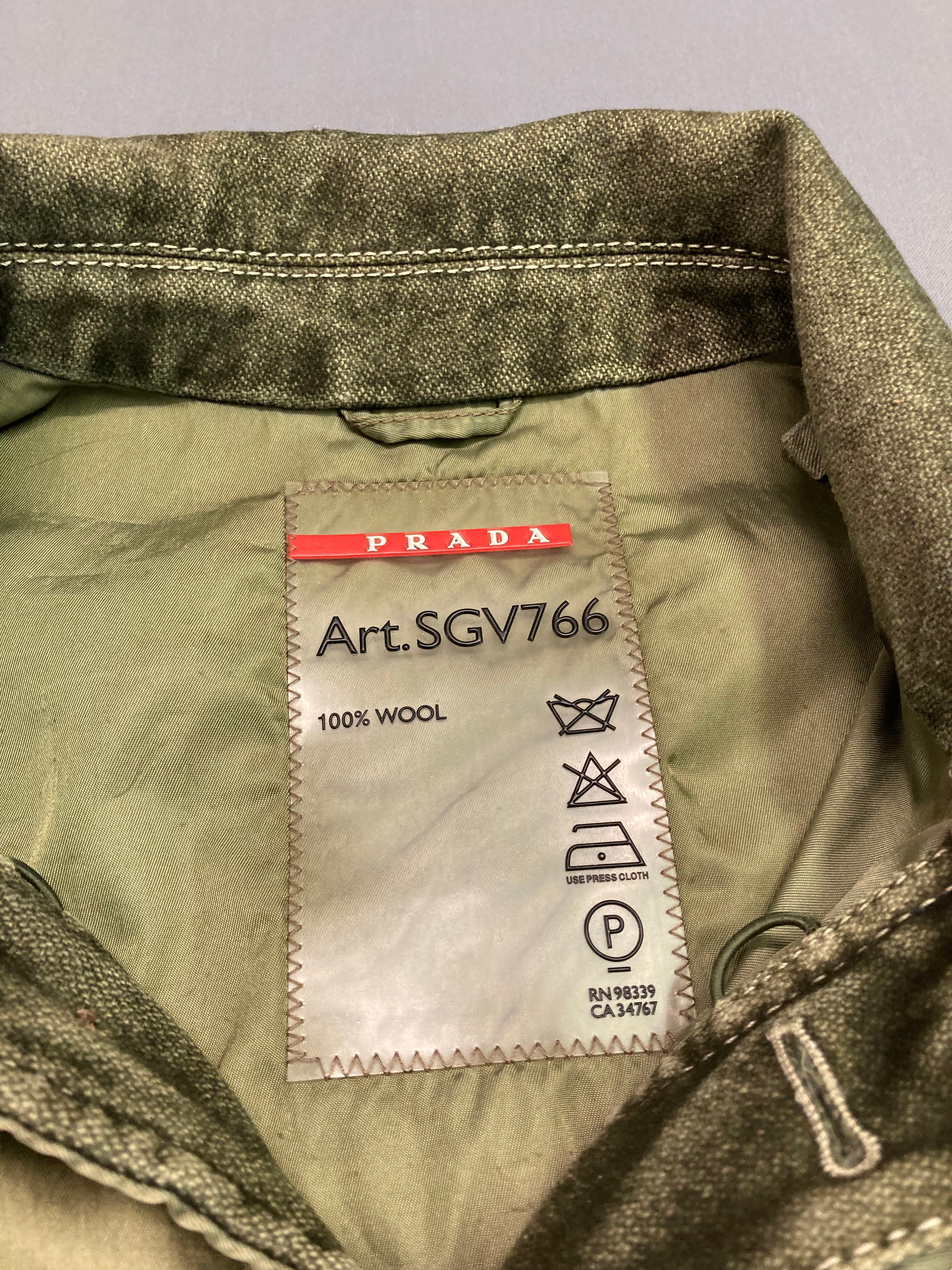 Prada Long Coat Green Archive